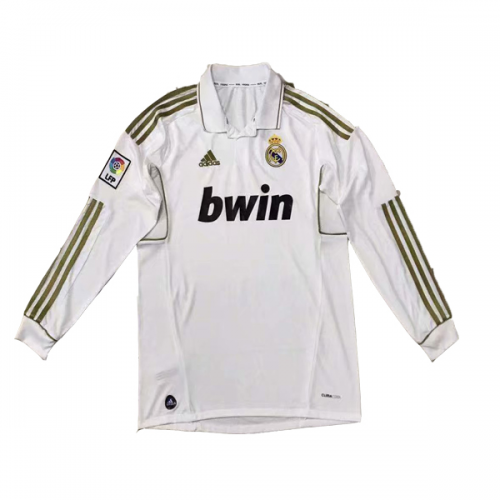 11-12 Real Madrid Retro Home Long Sleeve Soccer Jersey Shirt